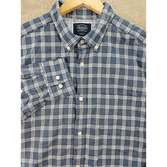 Charles Tyrwhitt Other - Charles Tyrwhitt Non-Iron Dress Shirt Size XL Blue White Classic Fit Long Sleeve